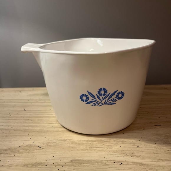 Corningware White Bowl with Blue Floral Accent - Picture 2 of 4